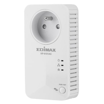PowerLine адаптер EDIMAX HP-6101ACK, 600Mbps, Ethernet, гнездо за ел.уреди, Комплект 