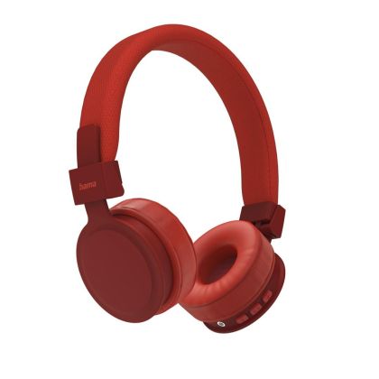 Hama "Freedom Lit" Bluetooth® Headphones, On-Ear, Foldable, with Microphone, red