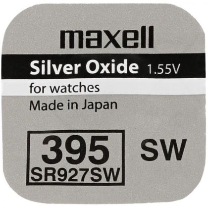 Бутонна батерия сребърна MAXELL SR-927 SW /395/399/  AG7   1.55V