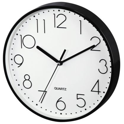 Стенен часовник Hama PG-220, Тих, 22 см, Черен
