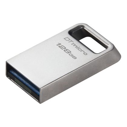 USB stick KINGSTON DataTraveler Micro, 128GB, USB-A 3.2 Gen 1, Silver