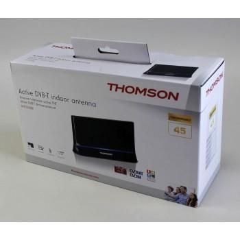 Thomson ANT1538 Indoor Antenna for TV/Radio, HDTV/3D, DVB-T/T2, Active, Perf. 45, black