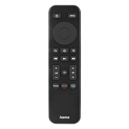 Hama Remote Control for TV + Netflix, Prime Video, Disney+ Buttons, Programmable