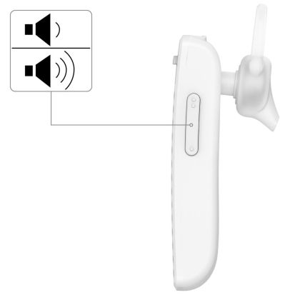Hama “MyVoice1500” Mono-Bluetooth® Headset, Multipoint, Voice Control, White