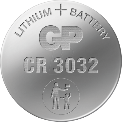 Lithium Button Battery GP CR-3032 3V  1 pcs in blister /price for 1 battery/