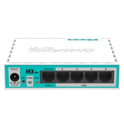 Ethernet router MiKrotik RB750R2, 10/100 Mbps, PoE, 64 MB, CPU 850MHz, White