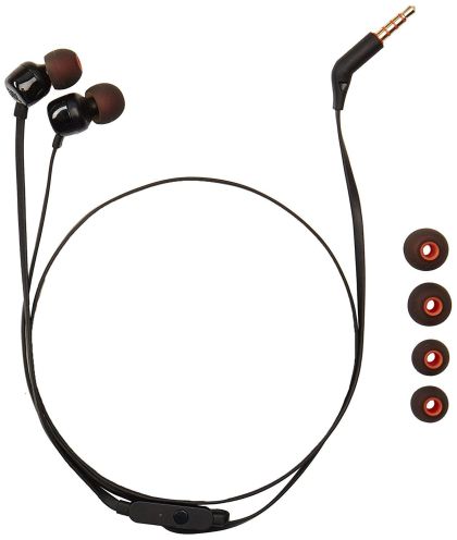 Headphones JBL T110, In Ear, Black