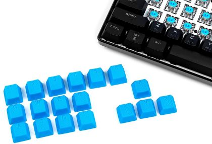 Капачки за механична клавиатура Ducky Blue 31-Keycap Set Rubber Backlit Double-Shot US Layout