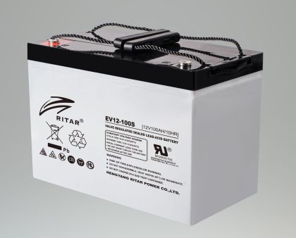 Оловна батерия RITAR (EV12-100S), 12V, 100Ah 306/ 168/ 211 mm, За електрически колички