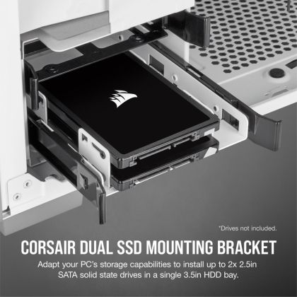 Bracket Corsair HDD/SSD Mounting Kit - Dual 2.5" to 3.5", White