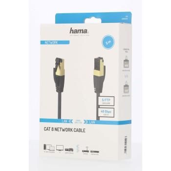 Hama Network Cable, CAT 8, 40 Gbit/s, S/FTP Shielded, Halogen-free, 5.0 m