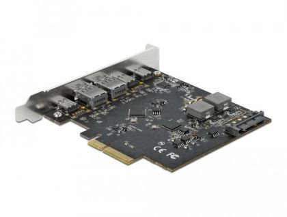 Controller Delock PCI Express Card x4 -> 3 x USB-C + 2x USB-A 10Gbps
