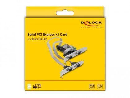 Карта за разширение на слотове Delock, PCI Express Card към 4 x Serial RS-232