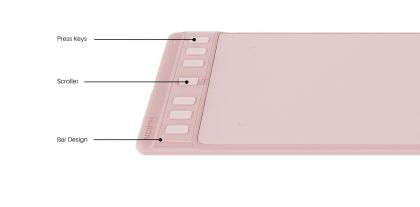 Графичен дисплей таблет HUION Inspiroy 2 S, 5080 LPI, Розов