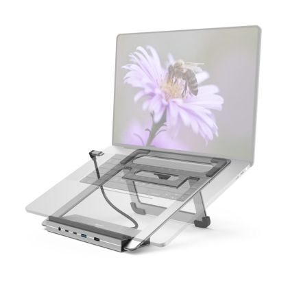 Hama "Connect2Office Stand" USB-C Docking Station, Notebook Holder, 12 Ports