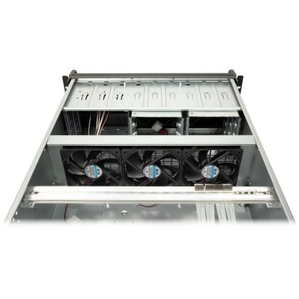 Server Rack InterTech 4U-4129L- Mini ITX, mATX, μATX, ATX, SSI EEB, Black