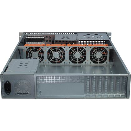 Server Rack InterTech 2U 2129-N - Mini ITX, mATX, μATX, ATX, eATX, SSI EEB, Black