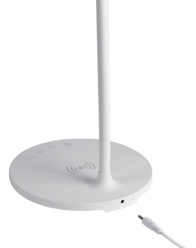 LED desk lamp with wireless quick charge, timer function, 360lm, white