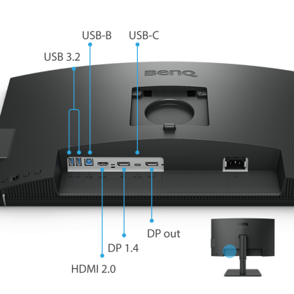 Monitor BenQ PD2506Q 25 inch IPS, QHD (2560x1440), USB-C, HDR10, Black