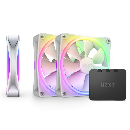 Triple Fan Pack NZXT F120 RGB Duo White + RGB Controller
