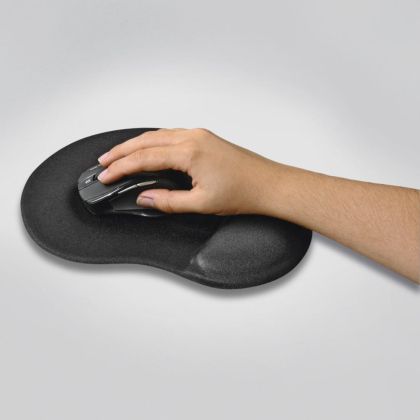 Mouse Pad HAMA, Ergonomic, mini, Textile, Black