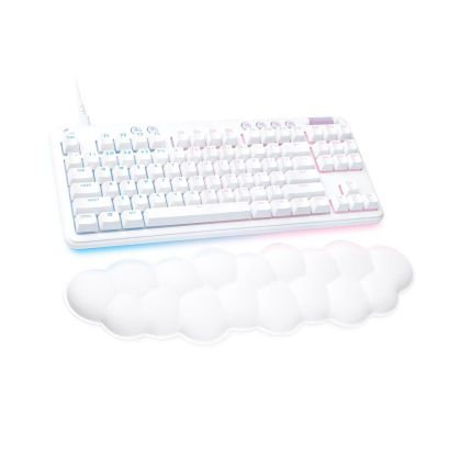 Gaming Mechanical keyboard Logitech G 713 TKL, Linear, RGB LED, US Layout, White