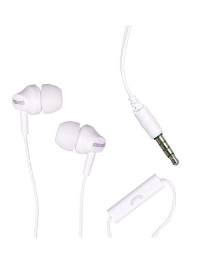 Слушалки с микрофон MAXELL EB-875 Ear BUDS, тапи, бели