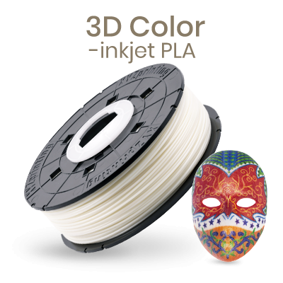 Refill 3D printer DaVinci Color XYZprinting - Color-inkjet PLA filament, 1.75 mm, WHITE DYEING