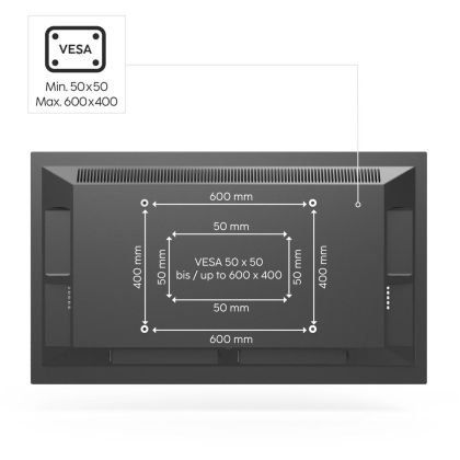 Стойка за OLED TV Hama FIX "Ultraslim", 229 см (90"), 600 x 400, Антрацит