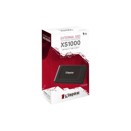 External SSD Kingston XS1000, 1TB, USB 3.2 Gen2 Type-C, Black