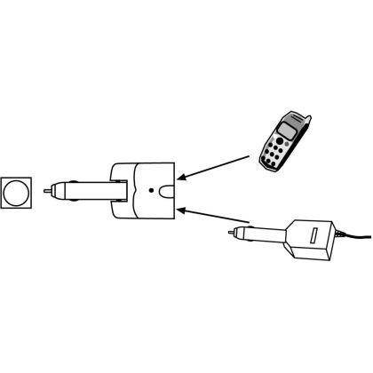 HAMA 2-Way Distributor for Cigarette Lighter Socket 180°, 12 V