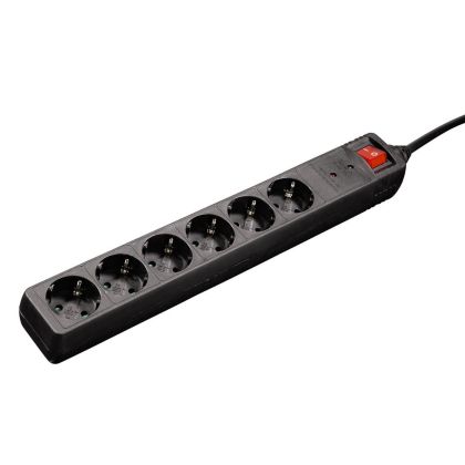 Power Strip HAMA,6-way with overvoltage protection, 47779 