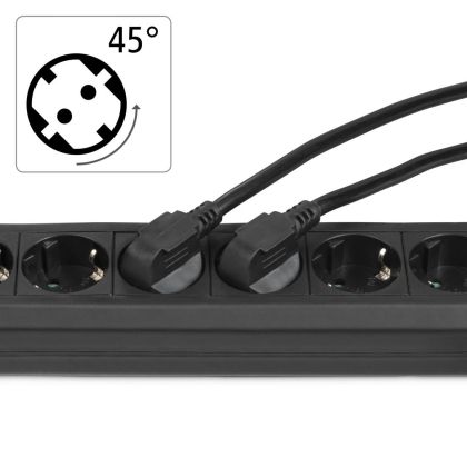 Hama 6-Socket Multiple Socket Outlet, with Switch and Childproof Lock, 5 m, black 