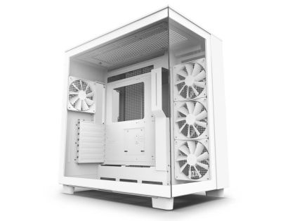 Case NZXT H9 Flow Matte White - Middle Tower