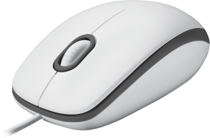 Wired optical mouse LOGITECH M100, USB, White