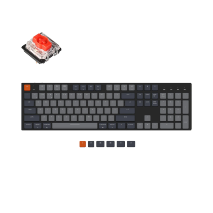Mechanical Keyboard Keychron K5 Full-Size Low-Profile Gateron Red Switches RGB Backlight Aluminium Frame