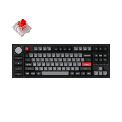 Mechanical Keyboard Keychron Q3 Pro Carbon Black TKL K Pro Red Switch RGB LED PBT