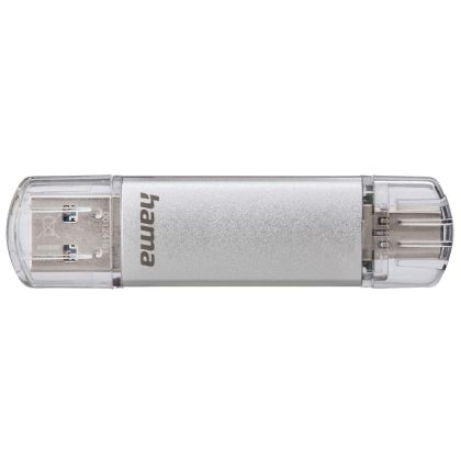 Hama "C-Laeta" USB Stick, USB-C USB 3.1/3.0, 256 GB, 70 MB/s, silver