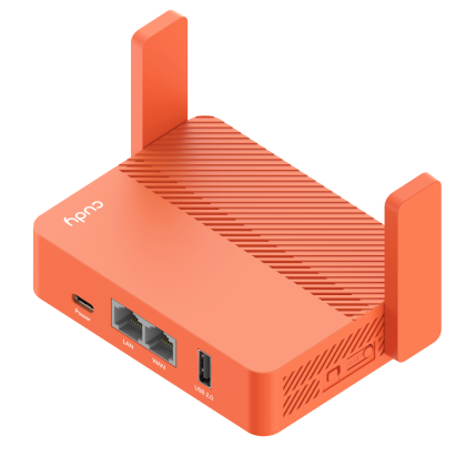 Wireless Router CUDY Travel VPN TR1200, AC1200, 2 x 10/100 Mbps, USB3.0, червен