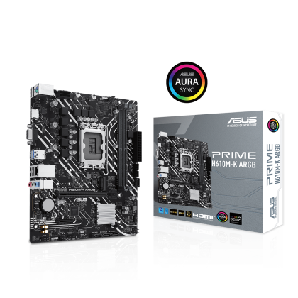 Motherboard ASUS PRIME H610M-K ARGB D5, LGA 1700 mATX, 2x DDR5