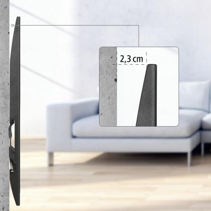 Стенна стойка за TV, FIX, черна, 600x400, 190 cm (75"), 220813