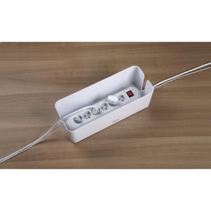 Hama "Maxi" Cable Box, for Power Strip, 40.0 x 15.6 x 13.5 cm, white