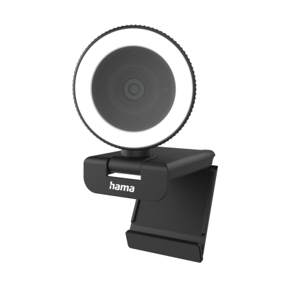 Hama Webcam with "C-850 Pro" Ring Light, QHD with Remote Control