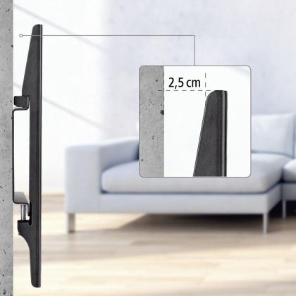 Hama TV Wall Bracket, Rigid, 117 cm (46") to 25 kg, Wall Spacing 2.5 cm