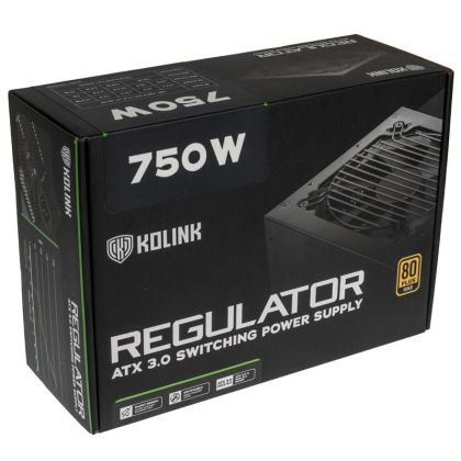 Power Supply Kolink Regulator 750W 80+ Gold, Fully Modular, ATX 3.0, PCIe 5.0