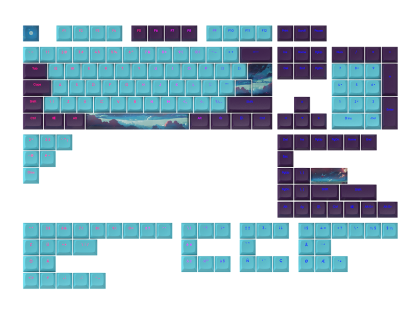 Keycaps Dark Project - Night Sky for ANSI & ISO Layout
