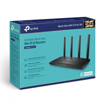 Wireless Router TP-Link Archer AX12 AX1500, WiFi 6