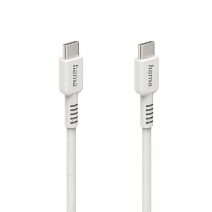 Hama "Eco" Charging Cable, USB-C - USB-C, 1 m, бял