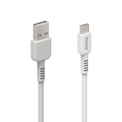 Hama "Eco" Charging Cable, USB-A - USB-C, 1 m, white