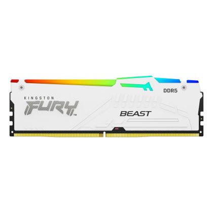 Memory Kingston FURY Beast White RGB 32GB(2x16GB) DDR5 6000MHz CL36 AMD EXPO, KF560C36BWEAK2-32